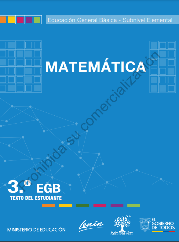 Libro de Texto de Matematicas 3 Tercer Grado Año de Basica