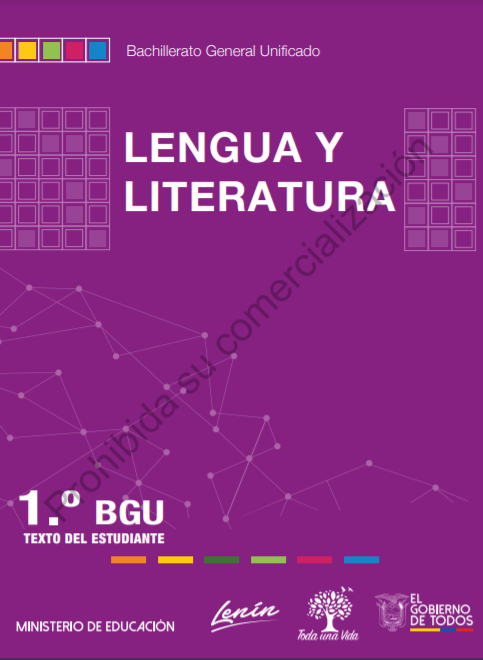 Libro de texto de Lengua y Literatura 1 Bachillerato BGU 